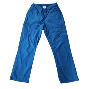 Butter-soft Stretch Blue Scrub Pants Womens Small Petite BSS347P Cargo 148